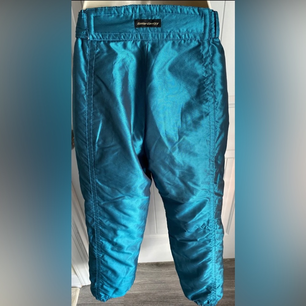 Vintage Y2K Metallic Teal Ski Pants - Picture 3 of 5